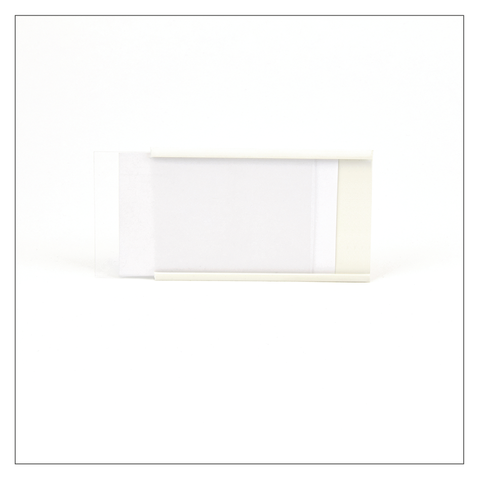 Selbstklebende Etikettenhalter im C-Profil - weiß