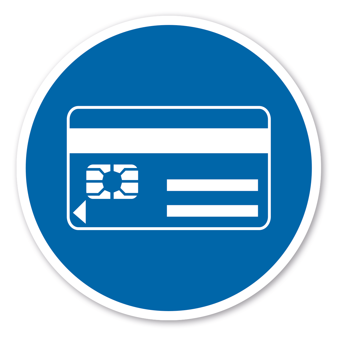 Gebotszeichen Bargeldlose Zahlung wird bevorzugt