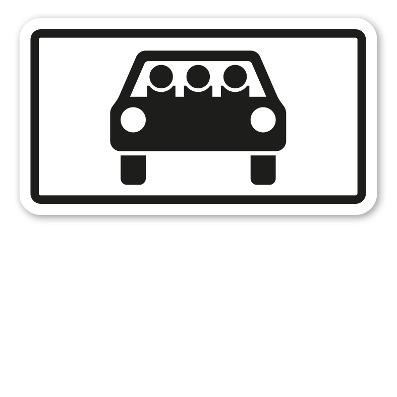 Zusatzzeichen Erlaubt für Fahrgemeinschaften mit mindestens 3 Personen - Verkehrsschild VZ-28