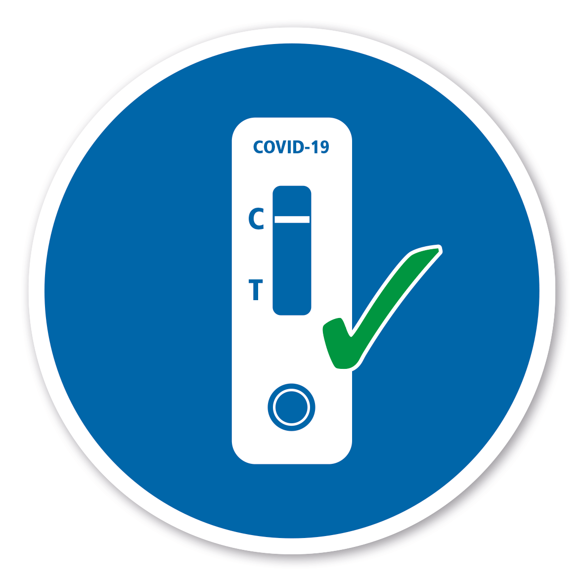 Gebotszeichen Eintritt nur mit negativem Corona - Covid-19 Testergebnis
