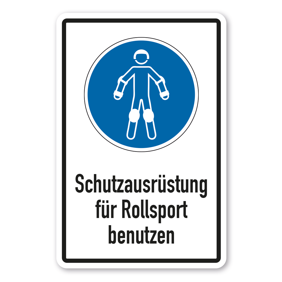Gebotsschild Schutzausrüstung für Rollsport benutzen - Kombi – ISO 7010 - M049-K