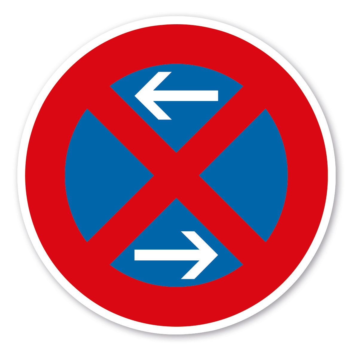 Verkehrsschild Absolutes Halteverbot Mitte - Rechtsaufstellung – VZ 283-30