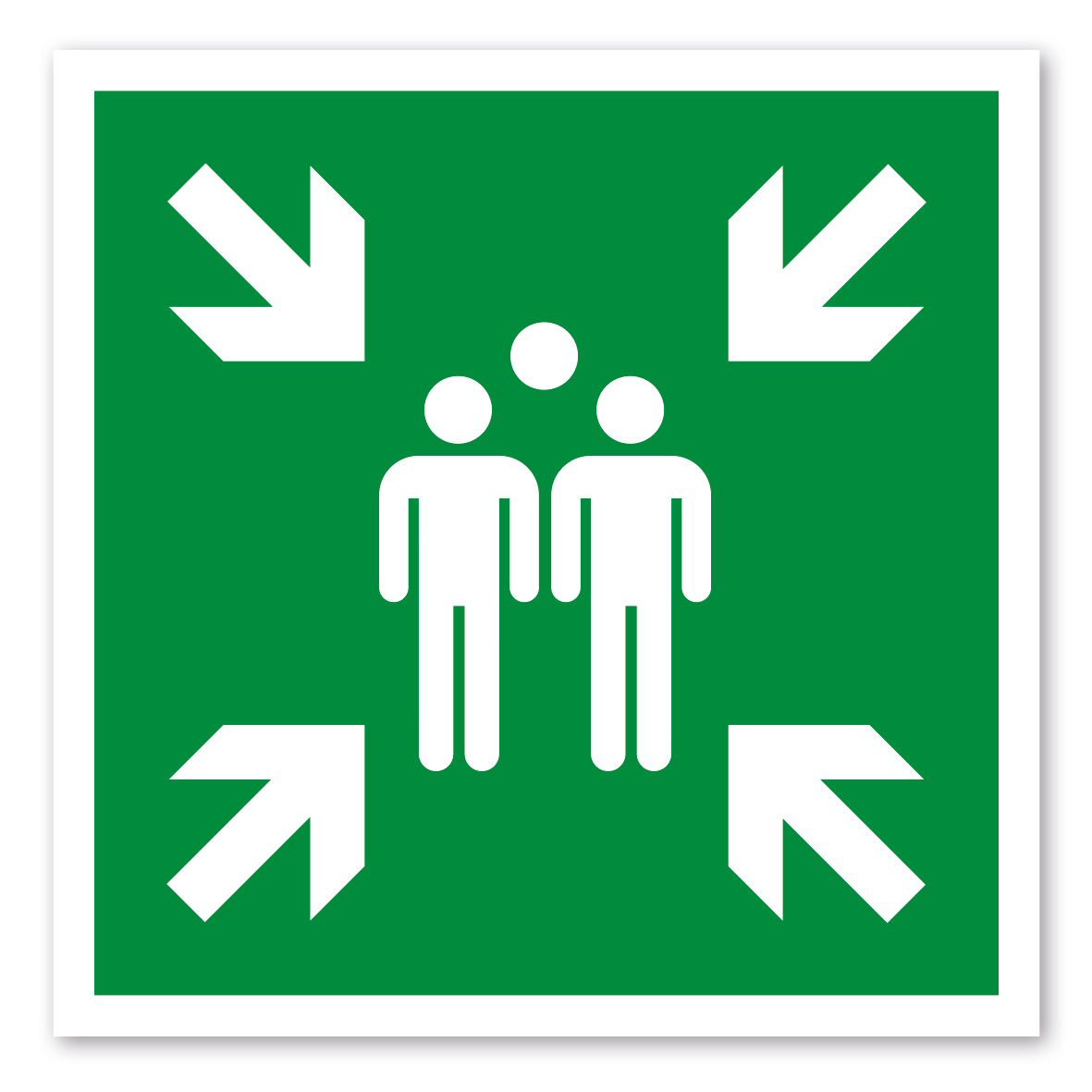 Rettungszeichen Sammelstelle - Sammelpunkt - ISO 7010 - E007