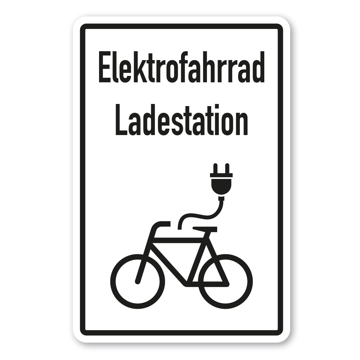 Hinweisschild Elektrofahrrad Ladestation