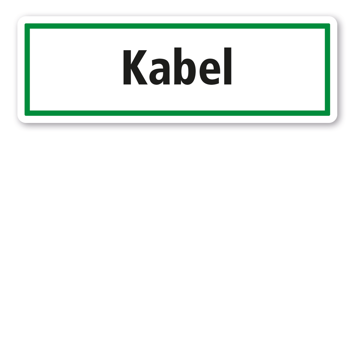 Schild zur Abfallentsorgung - Kabel - GR
