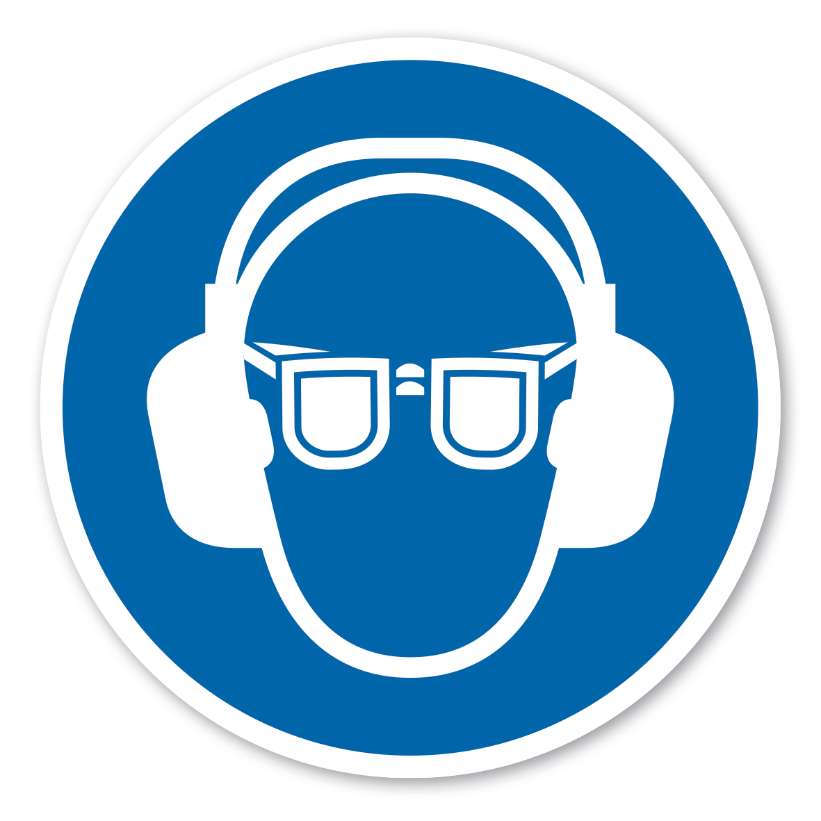 Gebotszeichen Augen- und Gehörschutz benutzen