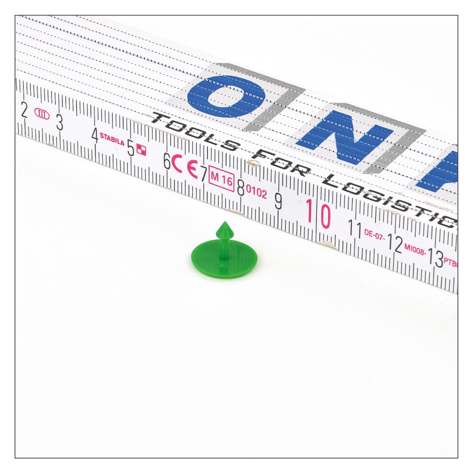 Durchsteckhalter mit Widerhakenspitze - Abmessungen