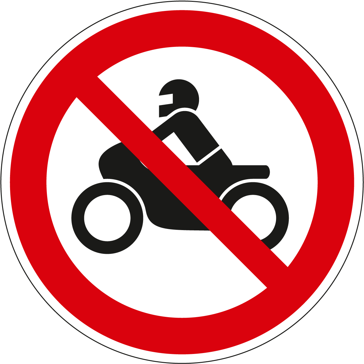 Verbotsschild Für Motorräder verboten