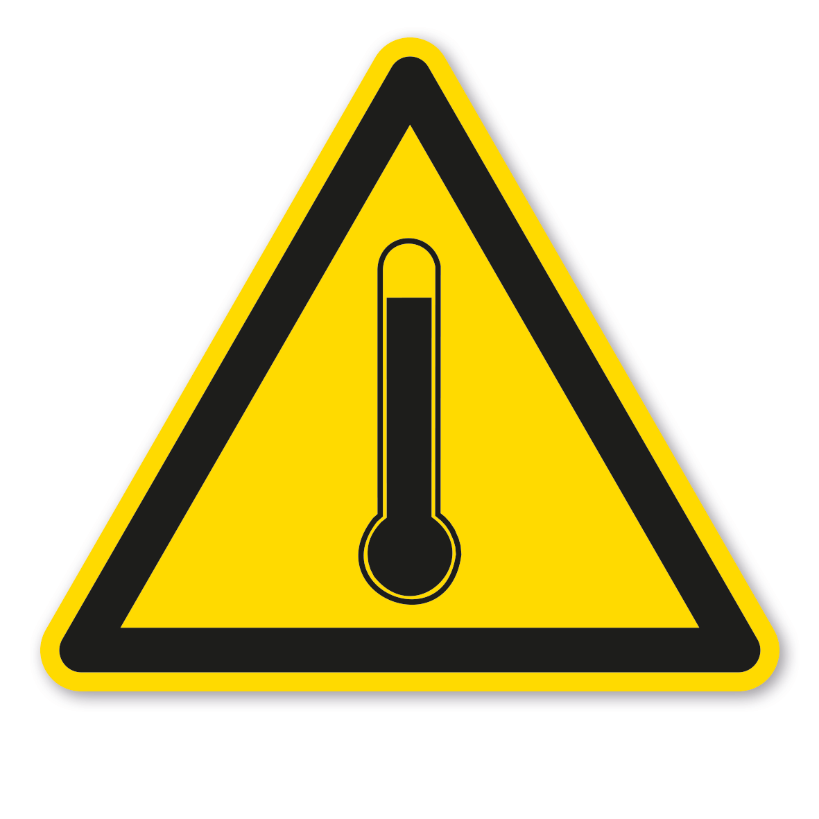Warnzeichen Warnung vor hoher Temperatur