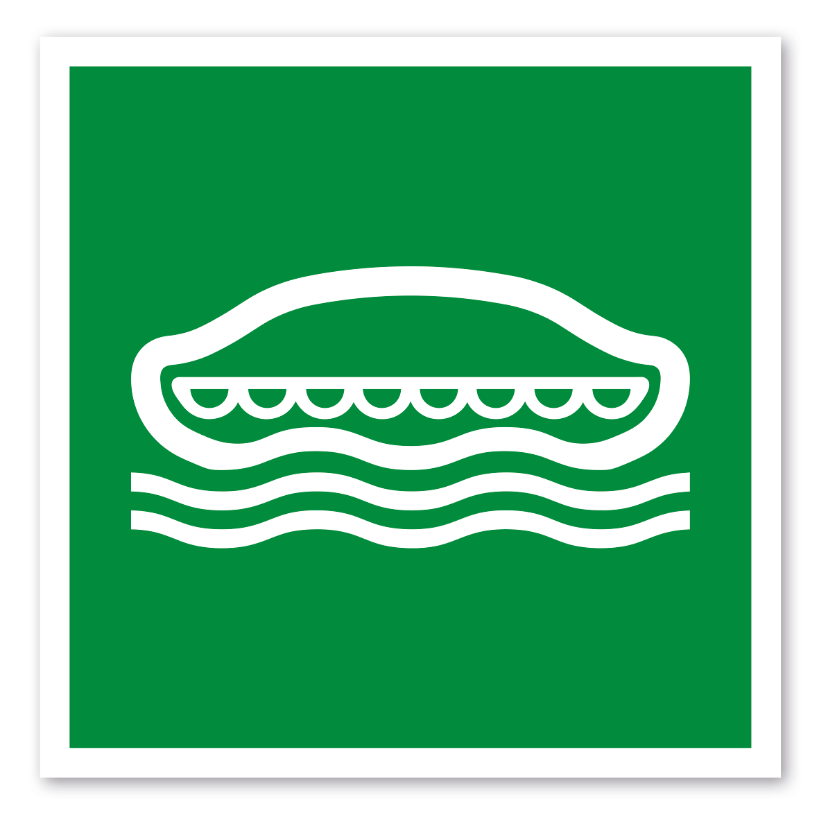 Rettungszeichen Rettungsboot - ISO 7010 - E0036