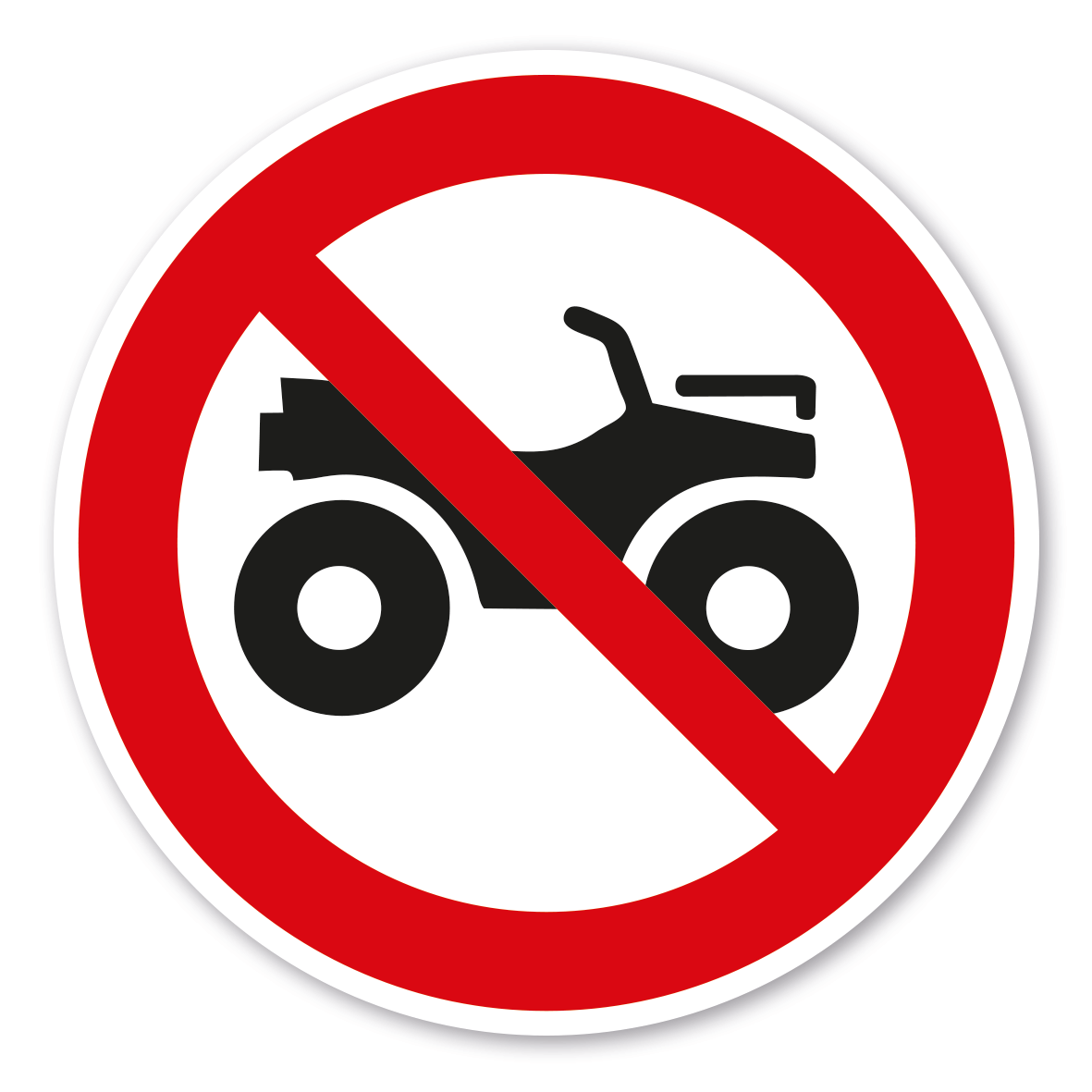 Verbotszeichen Quad verboten