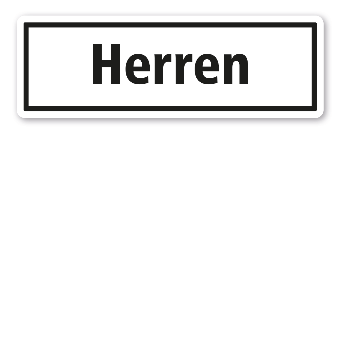 Textschild Herren