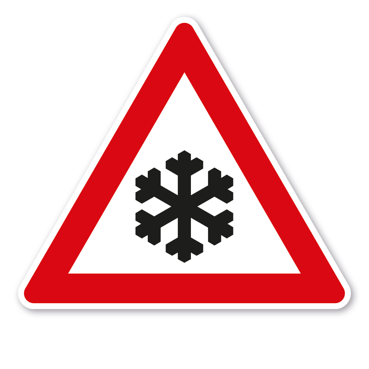 Verkehrsschild Warnung vor Schnee- oder Eisglätte – VZ 101-51