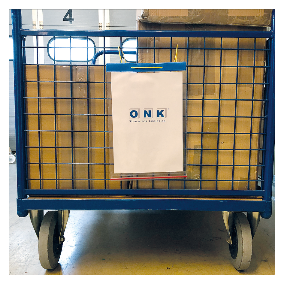 Einstecktasche, transparent – wasserfeste Ausführung - Gitterwagen