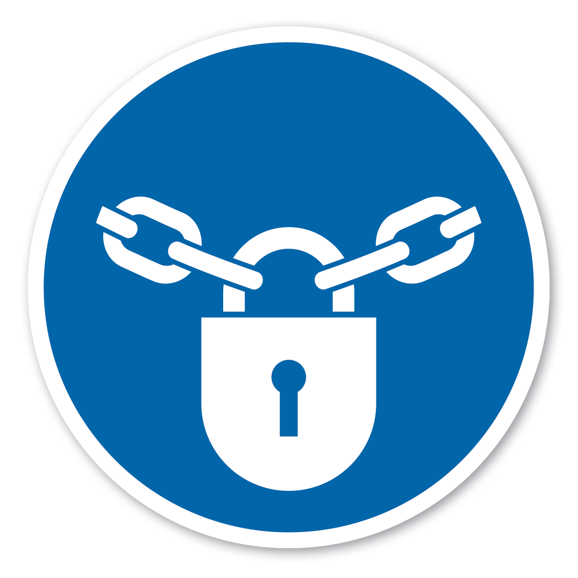 Gebotszeichen Verschlossen halten - Sperren – ISO 7010 - M028