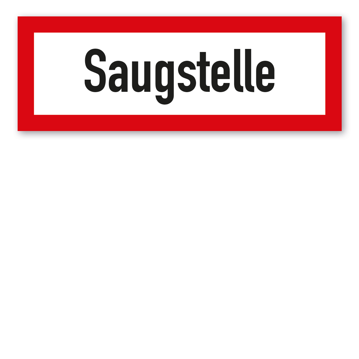 Brandschutzschild Saugstelle