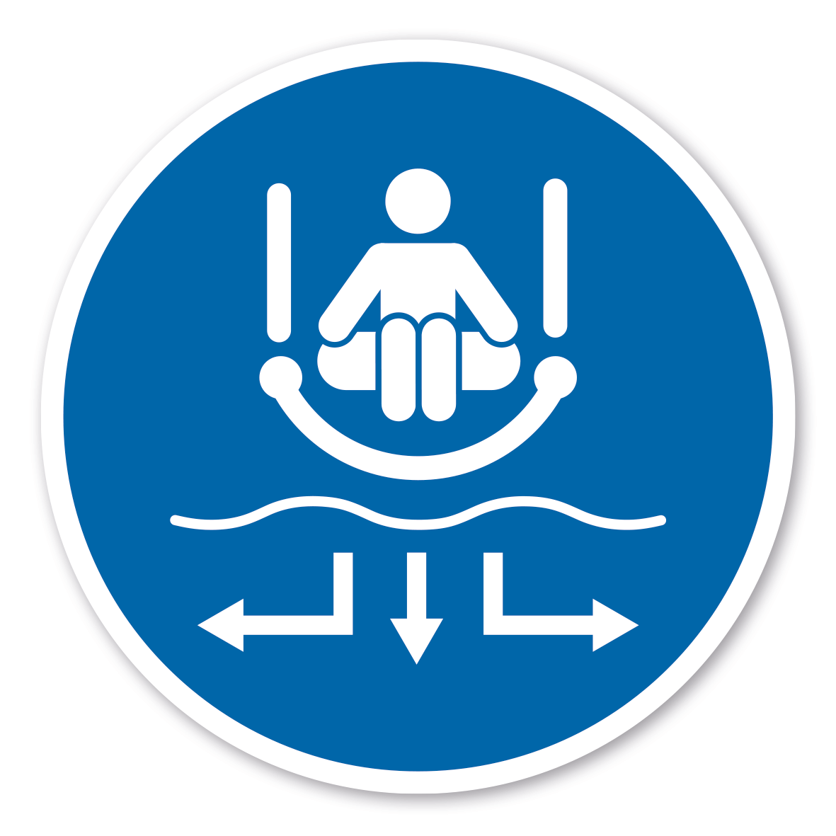 Gebotszeichen Sofort aus dem Zielbereich entfernen - Rutschring – Wasserrutschen