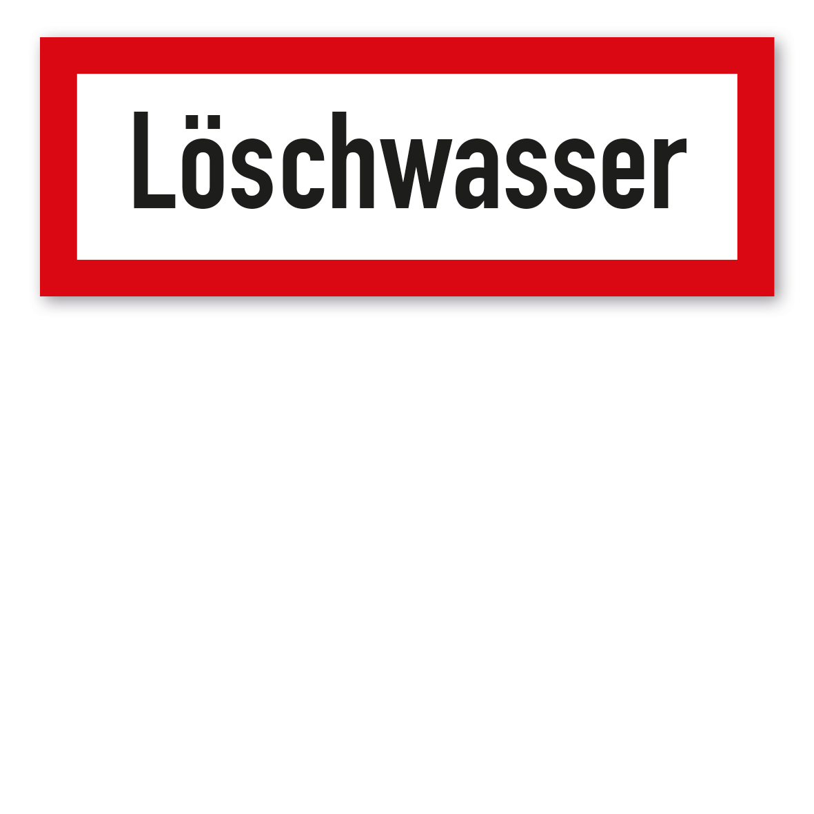 Brandschutzschild Löschwasser