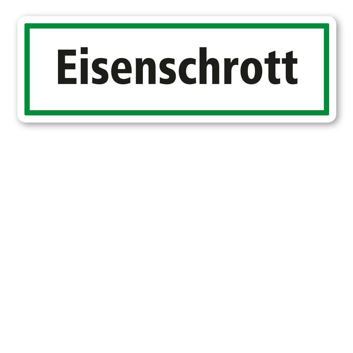 Schild zur Abfallentsorgung - Eisenschrott - GR