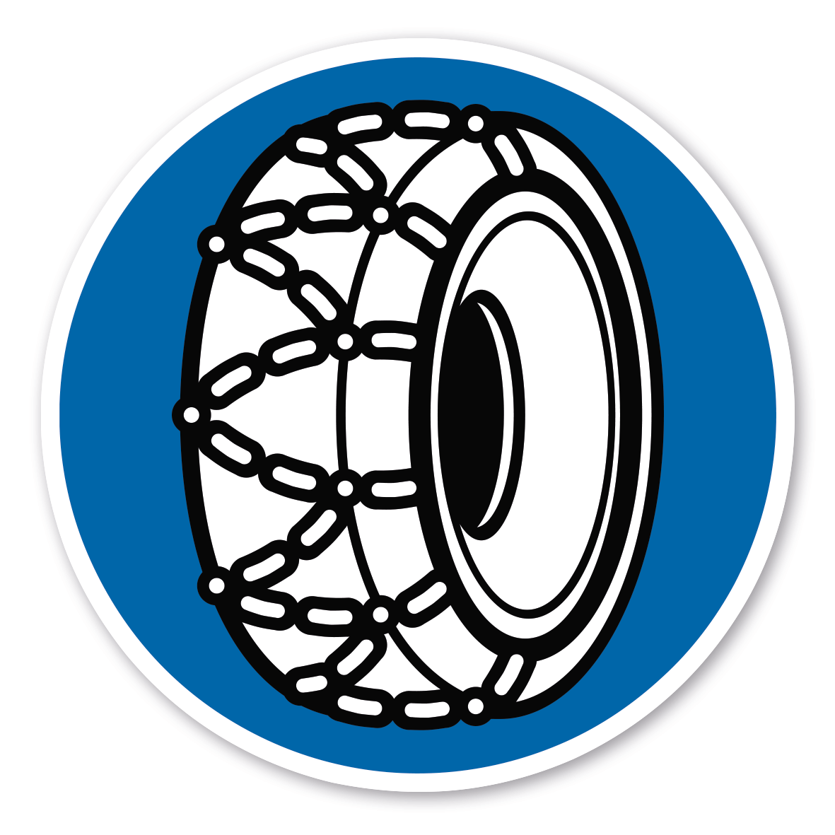 Verkehrsschild Schneeketten sind vorgeschrieben – VZ 268