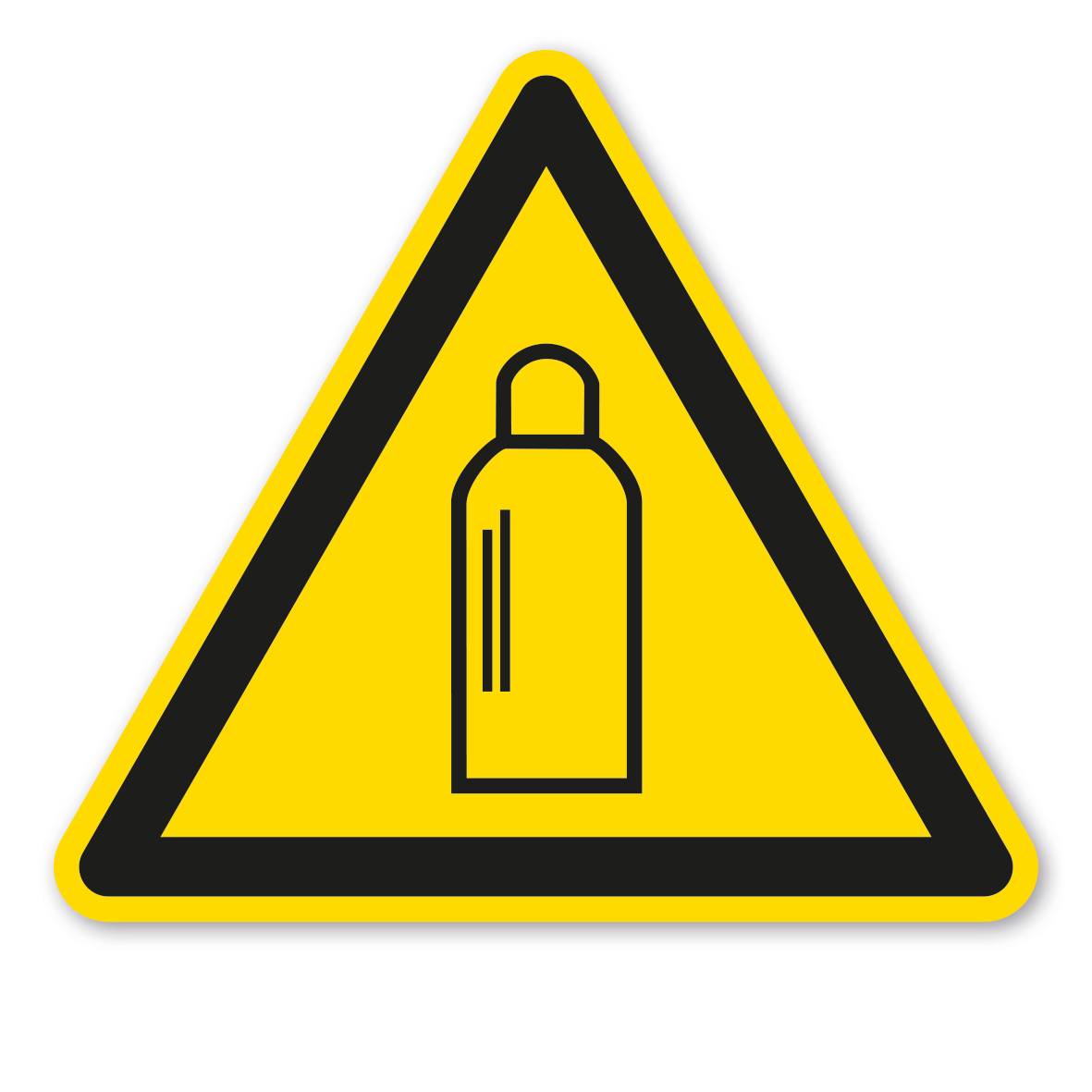 Warnzeichen Warnung vor Gasflaschen