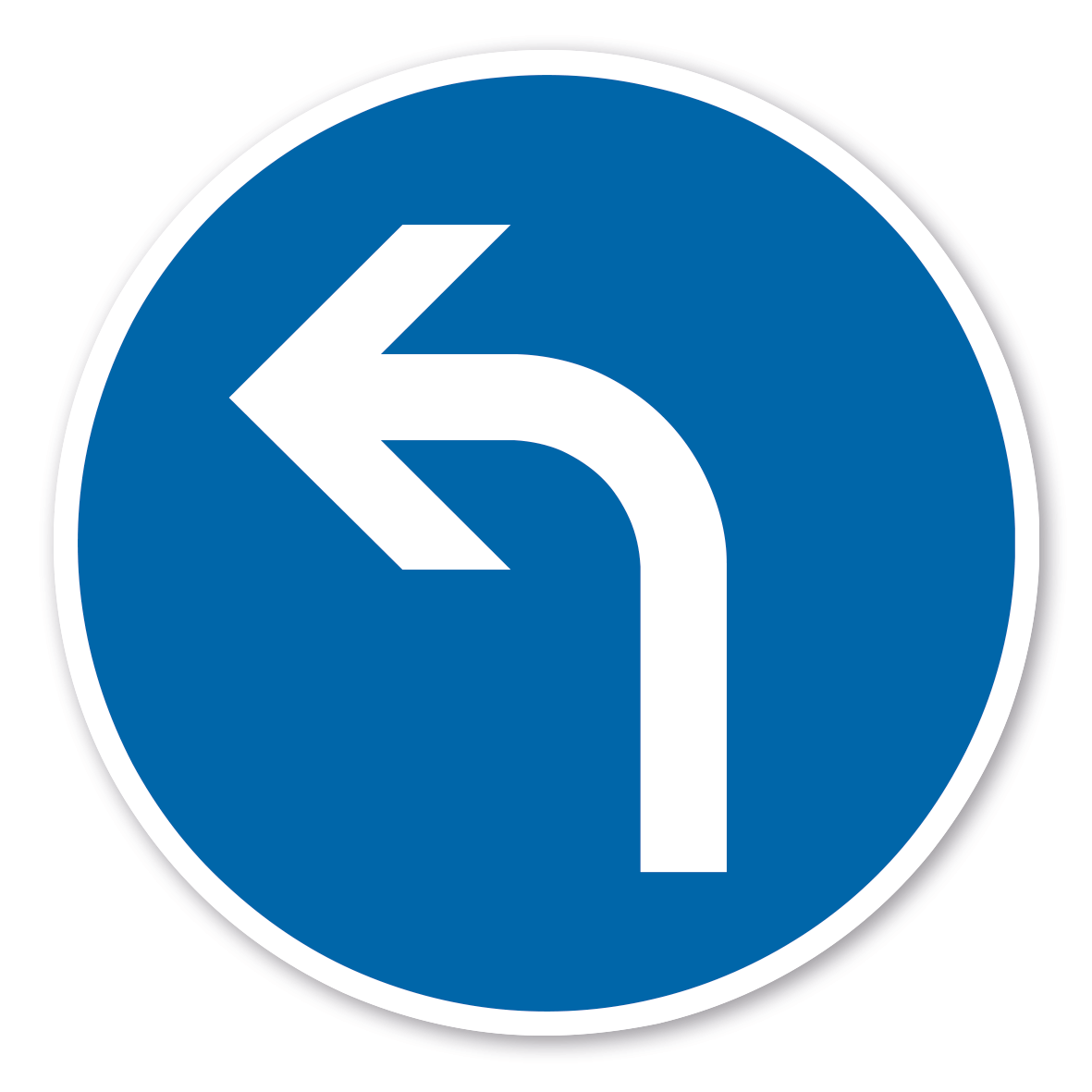 Verkehrsschild Vorgeschriebene Fahrtrichtung links – VZ 209-10