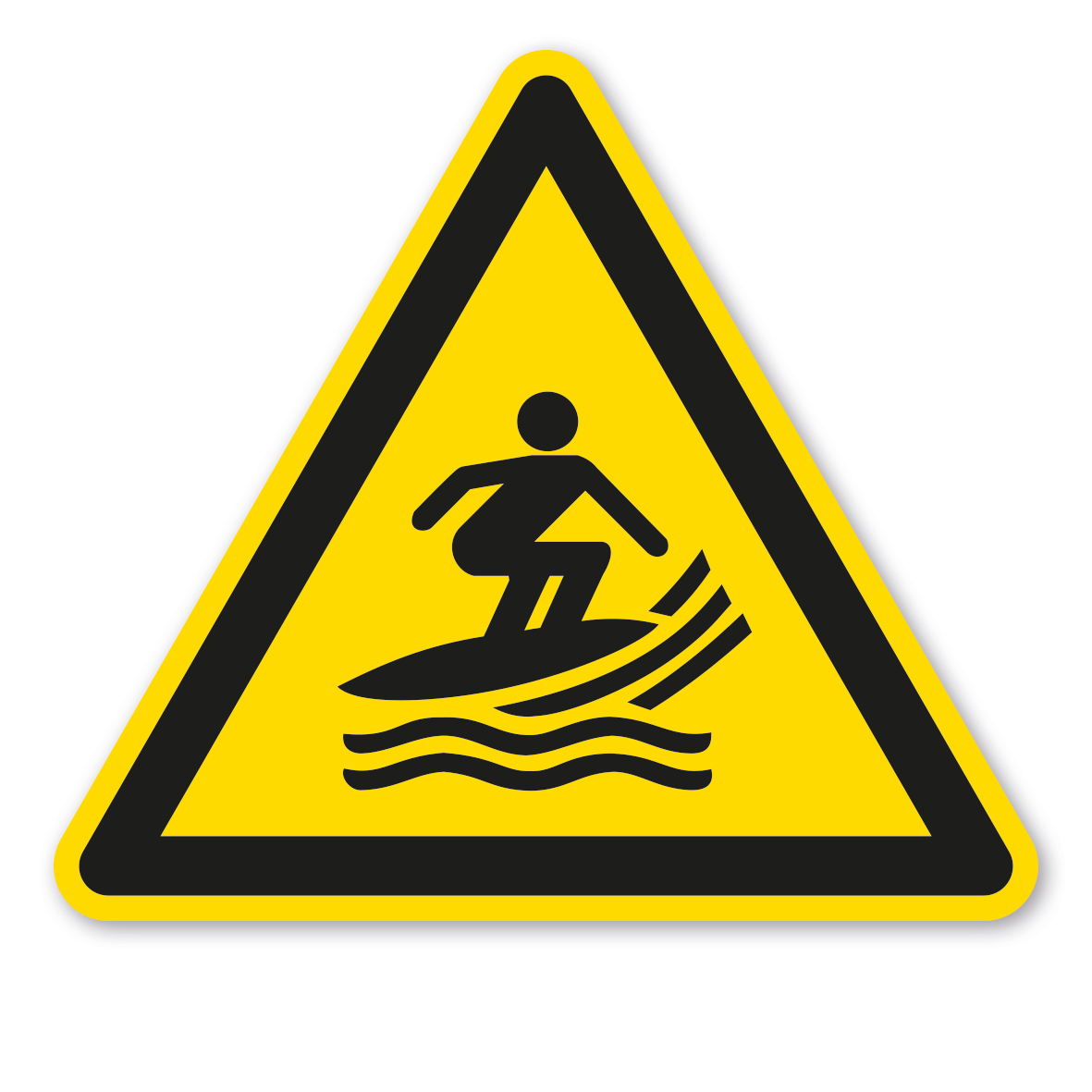 Warnzeichen Warnung vor Surfern – ISO 20712-1 - WSW004