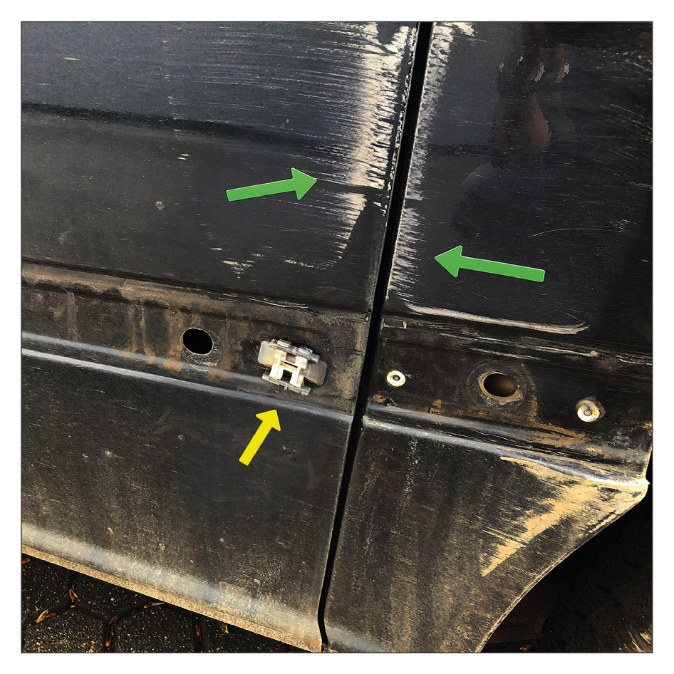 Magnetpfeile zur Schadensmarkierung – Anwendung