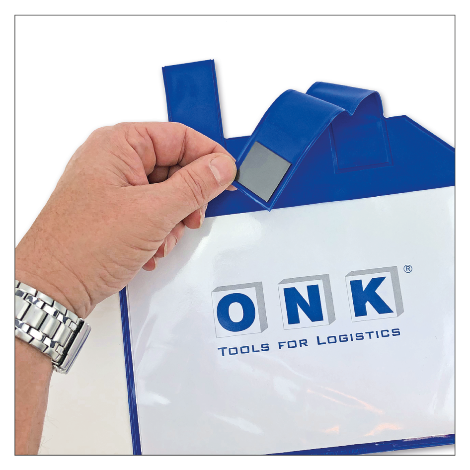 Einstecktasche mit magnetischen Aufhängeschlaufen - Magnetverschlüsse