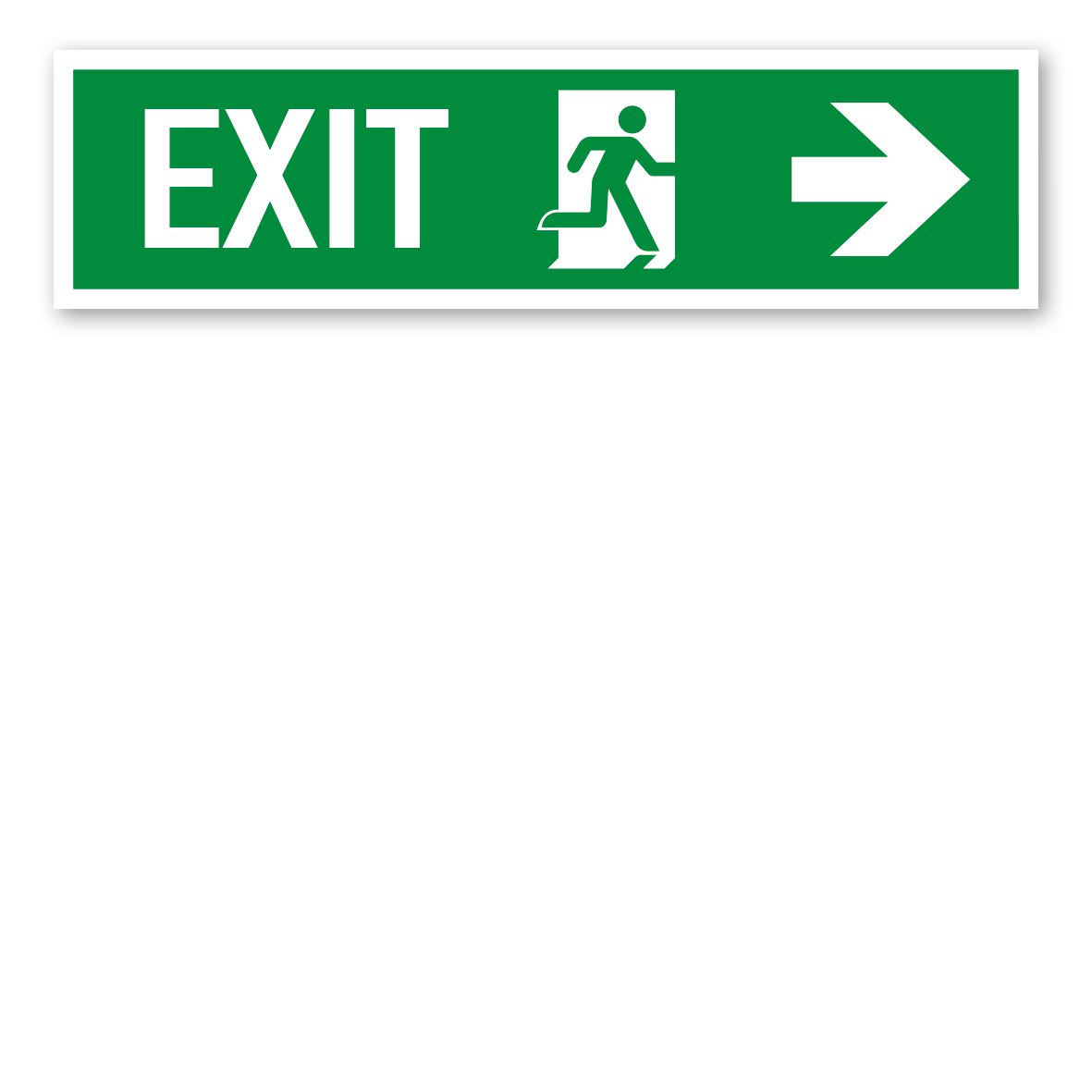Fluchtwegschild EXIT nach rechts - ISO 16069