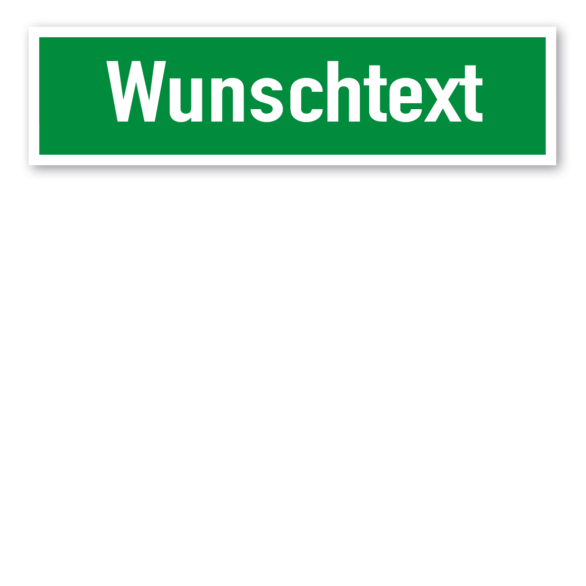 Fluchtwegschild - individueller Text - 400 x 105 mm