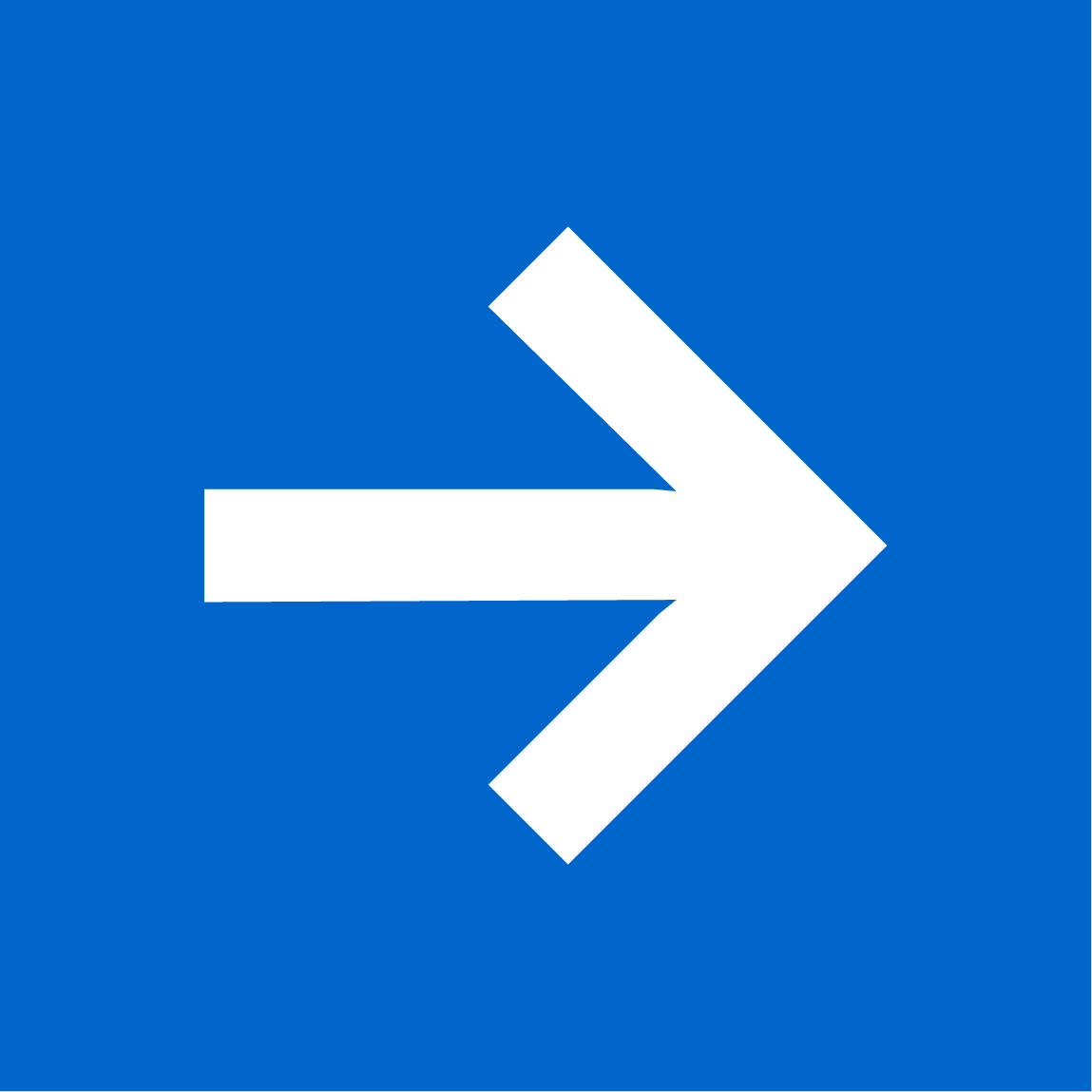 Blaue Pfeile auf weißem Grund - 400 x 410 mm