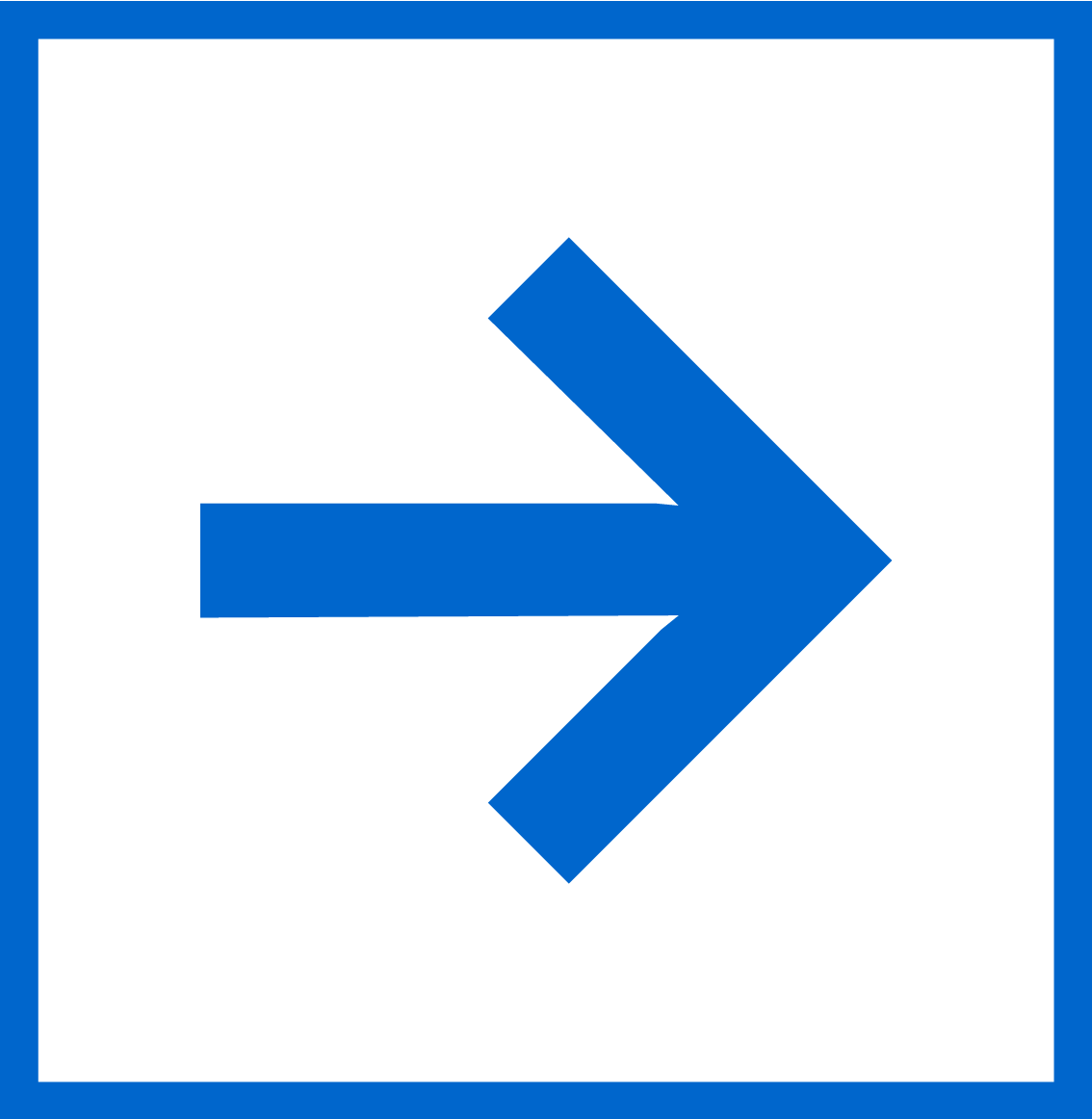 Blaue Pfeile auf weißem Grund - 400 x 410 mm