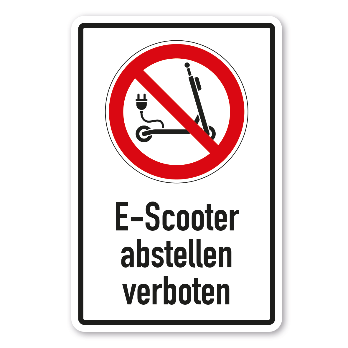 Verbotsschild E-Scooter abstellen verboten - Kombi