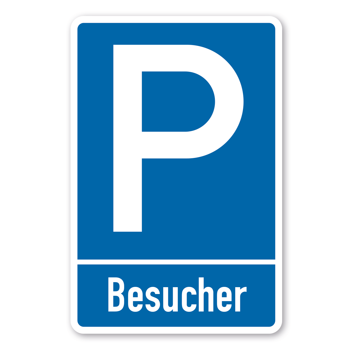Parkplatzschild Besucher - mit einzeiligem Text - Verkehrsschild