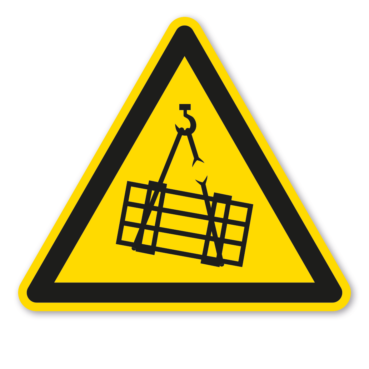 Warnzeichen Warnung vor schwebender Last