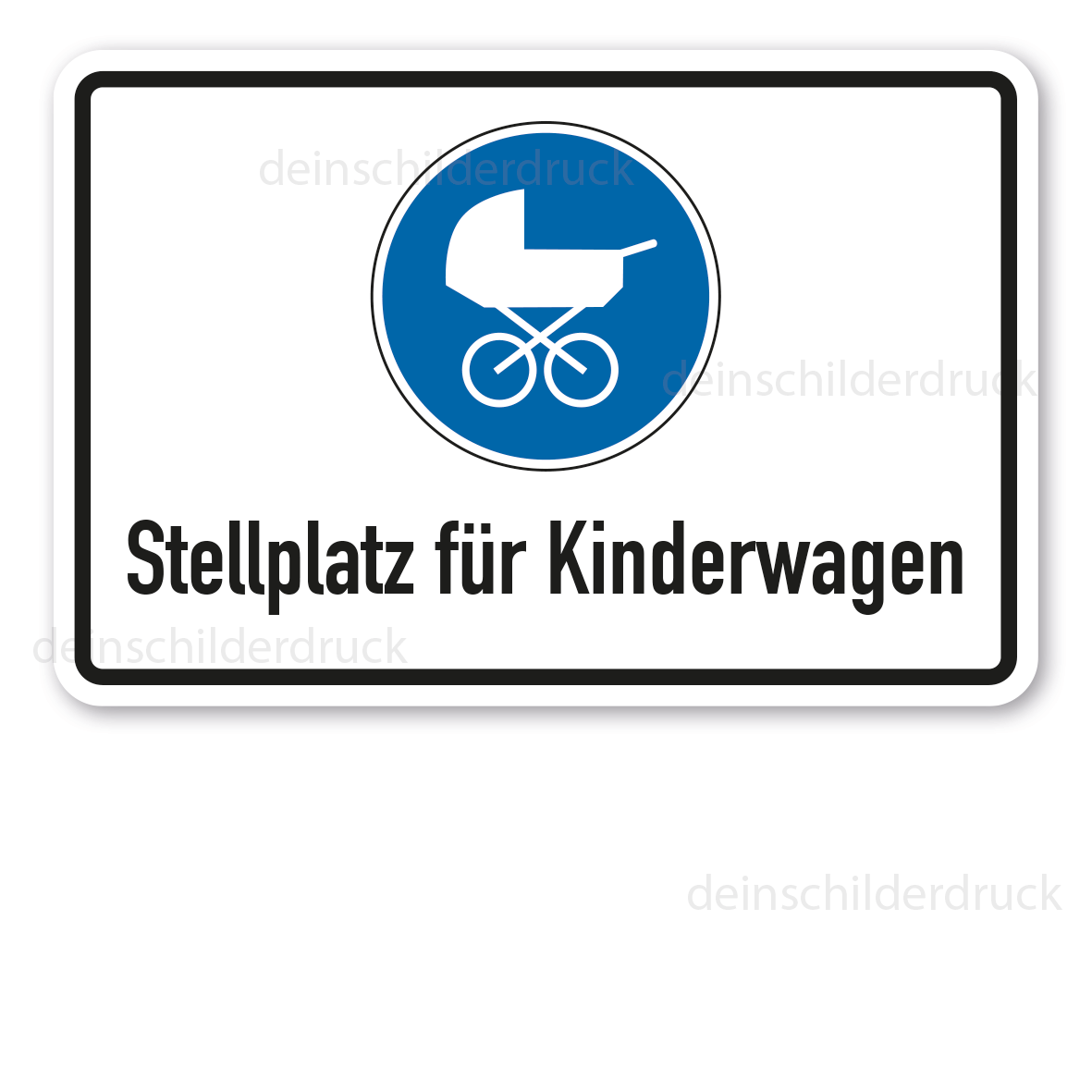 Gebotsschild Stellplatz für Kinderwagen - Kombi