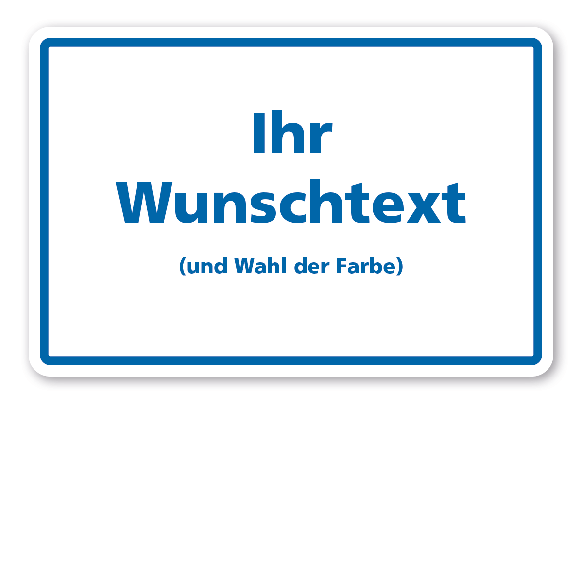 Rahmen und Text blau
