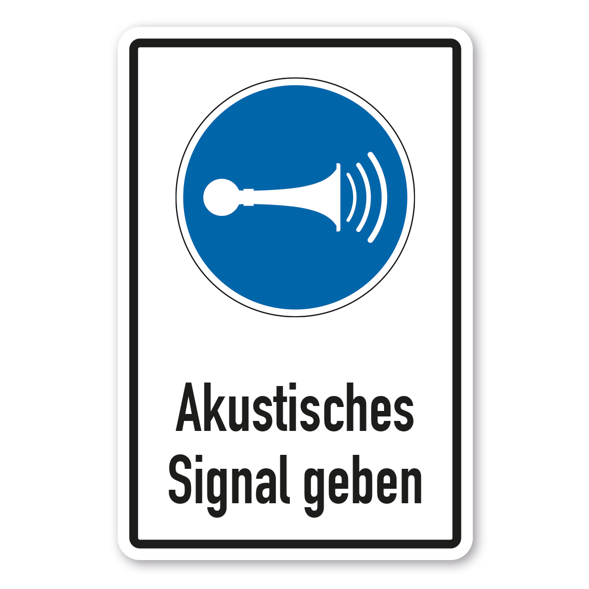 Gebotsschild Akustisches Signal geben - Kombi – ISO 7010 - M029-K