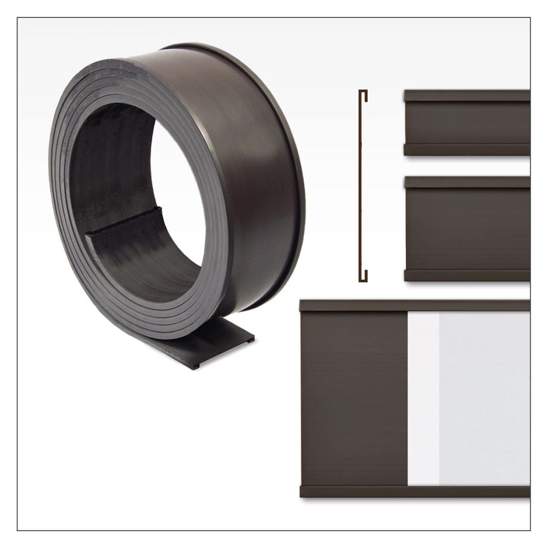 Magnetische C-Profile als Rollenware – braun