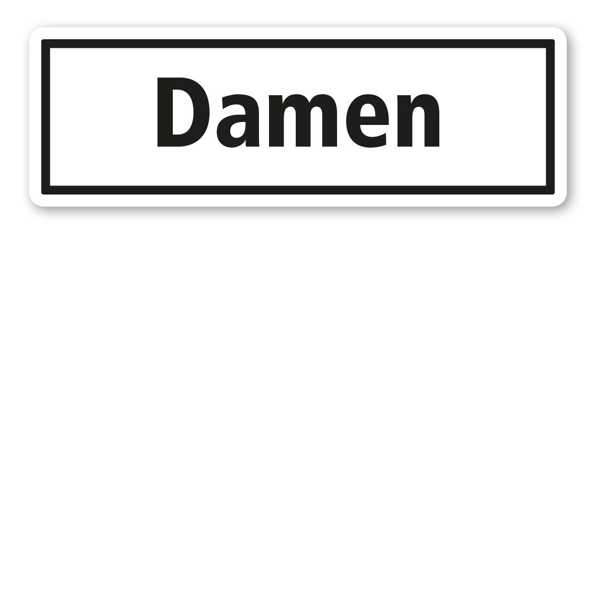 Textschild Damen