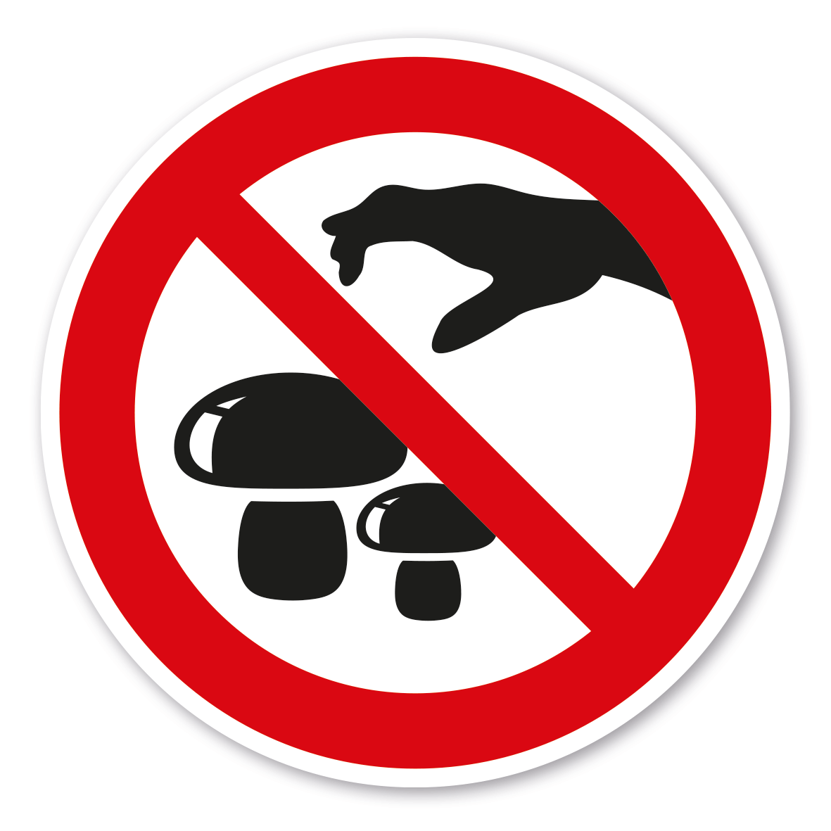 Verbotszeichen Pilze sammeln verboten