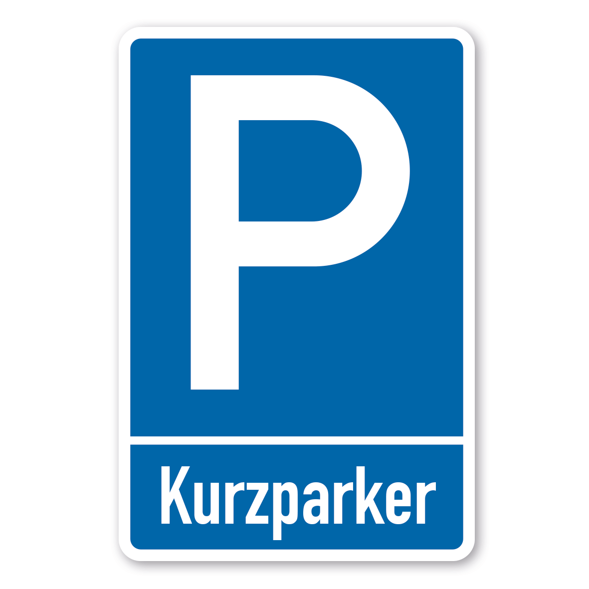 Parkplatzschild Privatparkplatz - Sensorüberwacht - Parken nur in  gekennzeichneten Flächen max. 60 Minuten