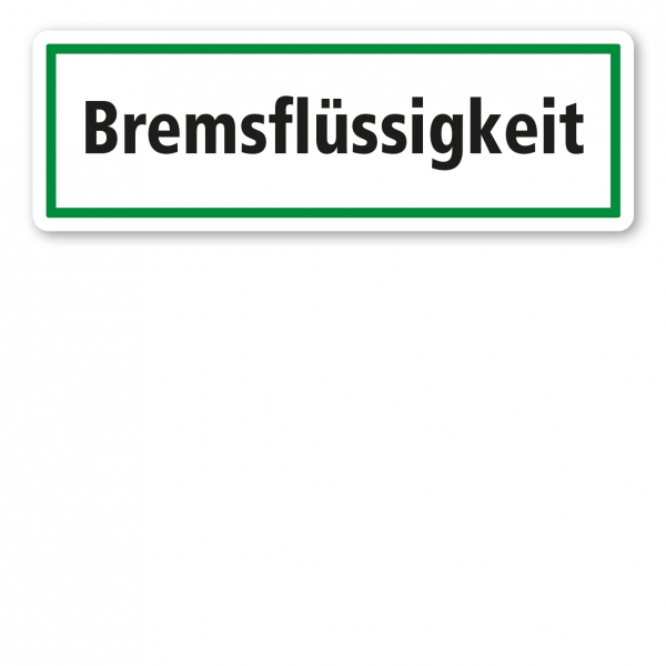 Schild zur Abfallentsorgung - Bremsflüssigkeit - GR